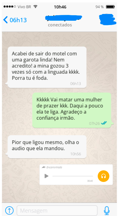 Depoimento de aluno