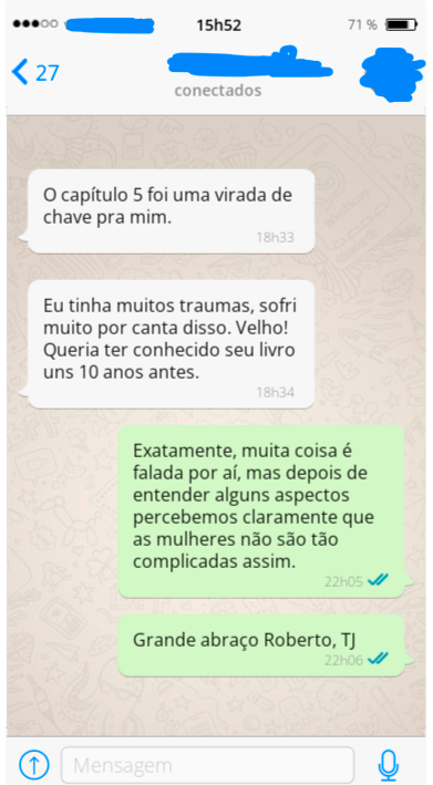 Depoimento de aluno