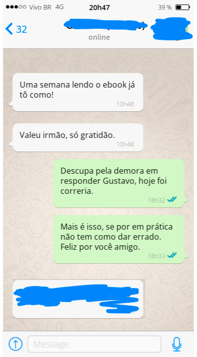 Depoimento de aluno