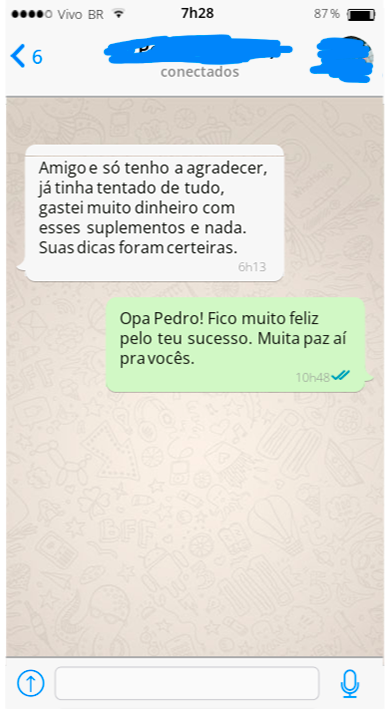 Depoimento de aluno